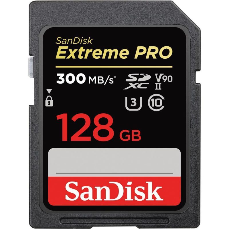 Карта памет SANDISK Extreme PRO SDXC, 128GB, UHS-II, До 300 MB/s