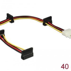 Кабел Power Molex 4 Pin  > 4 x SATA 15 Pin, 40cm - Image 2