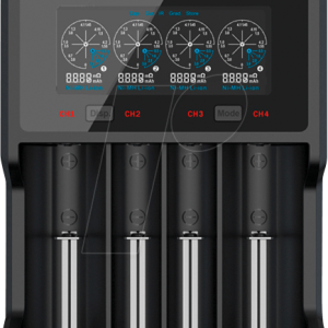 Зарядно у-во XTAR VC4SL, 4 гнезда, LCD дисплей, USB, LiIon & NIMH, 18650, CR123, AA, AAA