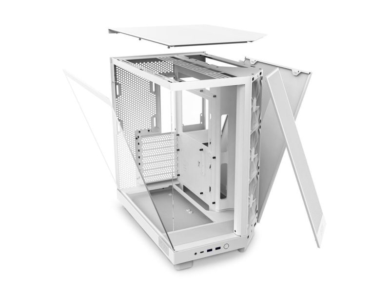 Кутия NZXT H6 Flow Matte White - Middle Tower - Image 11