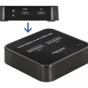 Външна стойка Delock M.2, 2 x M.2 NVMe, PCIe SSD, Функция клониране - Image 4