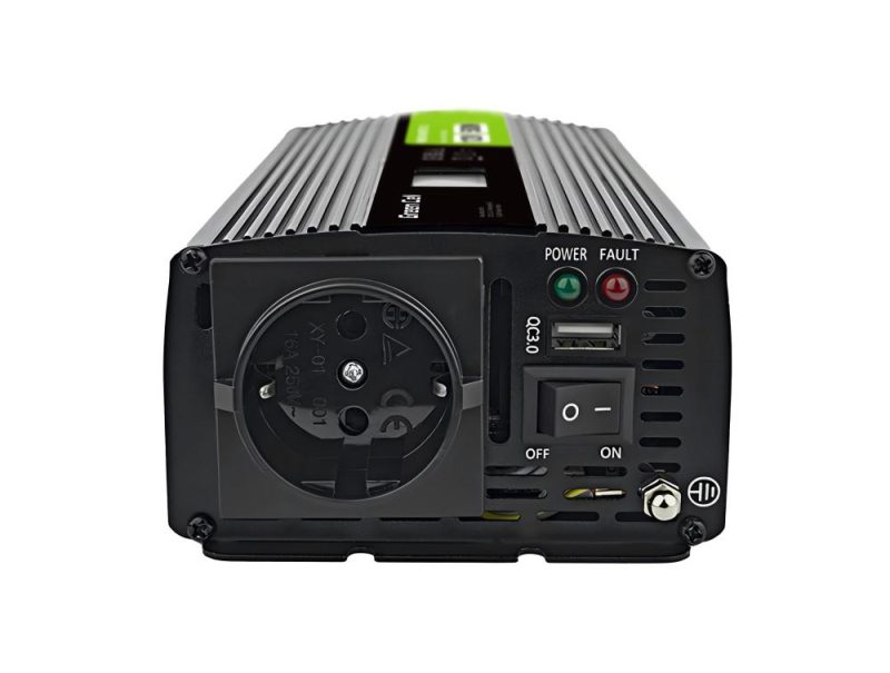 Инвертор GREEN CELL, 12/220V, DC/AC, 500W/1000W INVGC12P500LCD  LCD, Чиста синусоида - Image 3