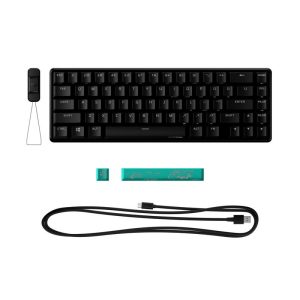 Геймърскa механична клавиатура HyperX Alloy Origins 65, HyperX червени суичове, Черен - Image 6