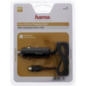 Зарядно за кола HAMA 93779, с кабел, 12V, micro USB, 5V/1A, Черен - Image 2
