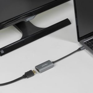 Адаптер Delock, USB-C мъжко - HDMI женско, Ultra HD, 8K, Сив - Image 2
