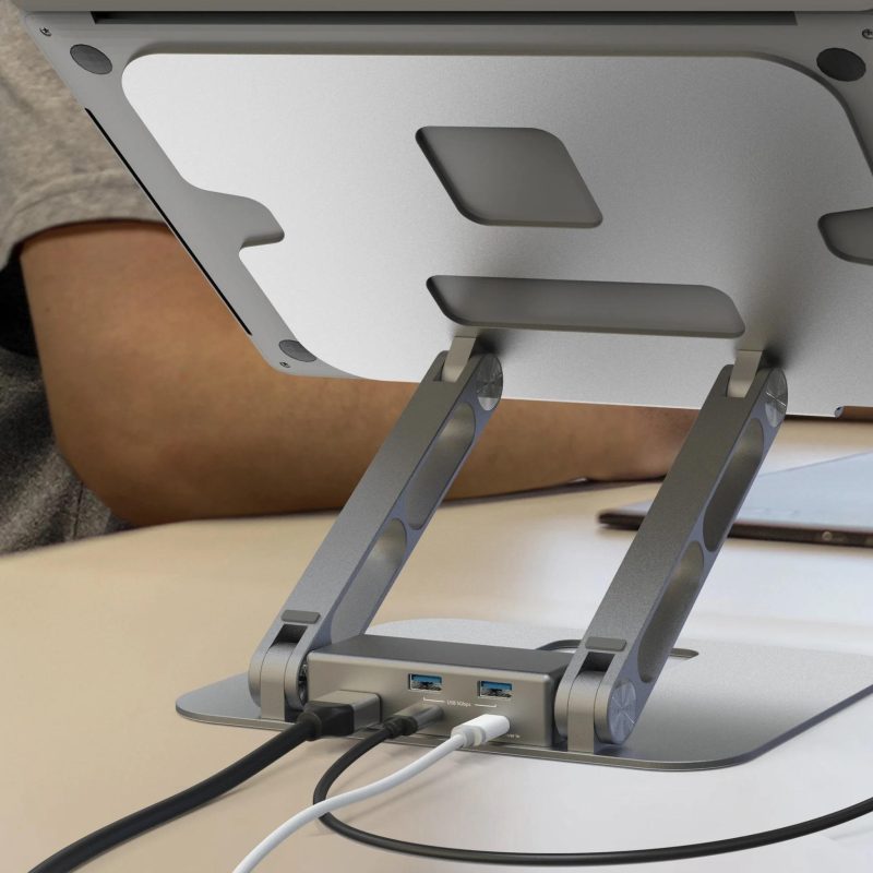 Поставка за лаптоп с докинг станция j5create JTS327, до 16", USB-C, 4K - Image 5