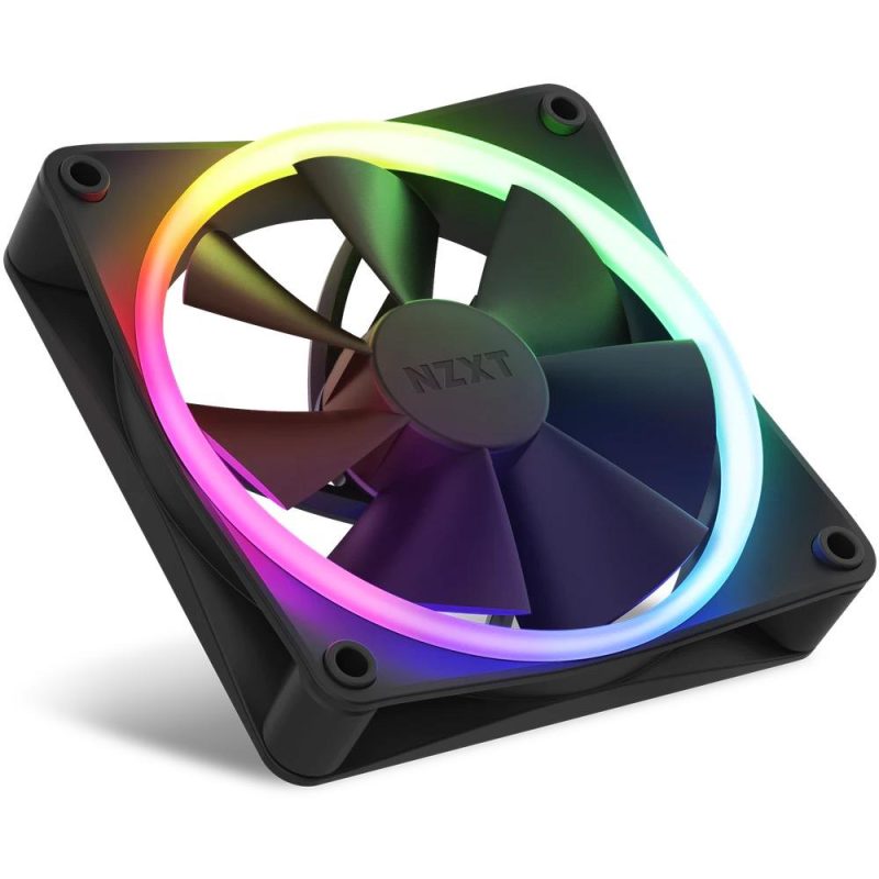 Комплект вентилатори NZXT F120 RGB Black 3 броя и NZXT RGB контролер - Image 2
