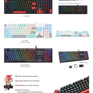 Геймърска механична клавиатура A4tech Bloody S510R, Red Switch - Image 4
