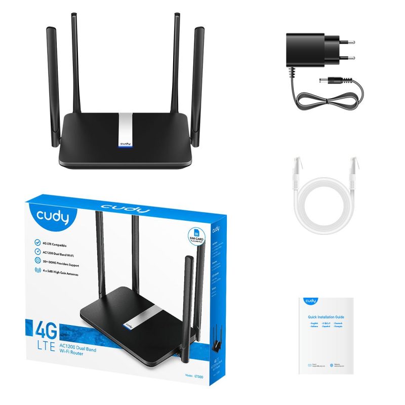 Безжичен рутер Cudy LT500, 4G LTE AC1200, 2.4/5 GHz, 300 - 867 Mbps, 10/100 - Image 4