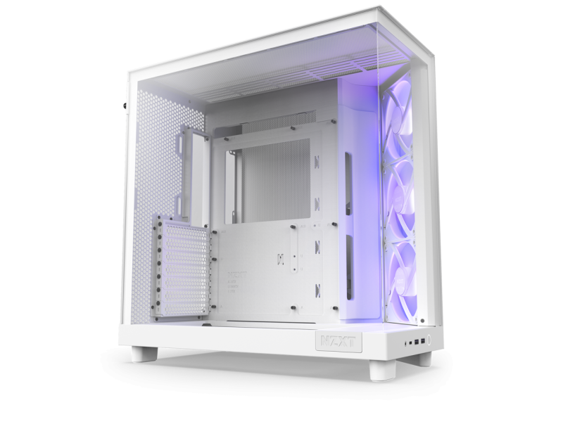 Кутия NZXT H6 Flow RGB Matte White - Middle Tower - Image 2