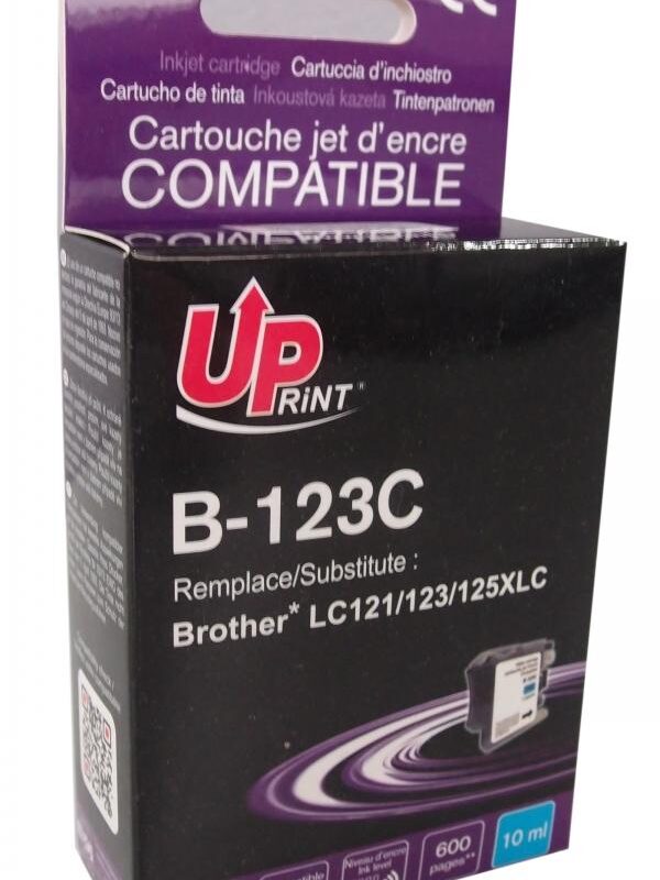 Мастилница UPRINT LC121/123/127 BROTHER, Cyan
