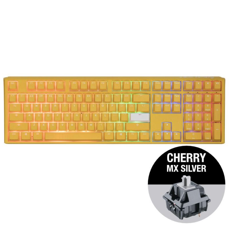 Геймърскa механична клавиатура Ducky One 3 Yellow Full-Size, Cherry MX Silver - Image 2