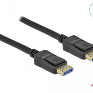 Кабел Delock DisplayPort 2.0 мъжко - DisplayPort мъжко, 1.0м, 10K, 54 Gb/s, Черен - Image 2