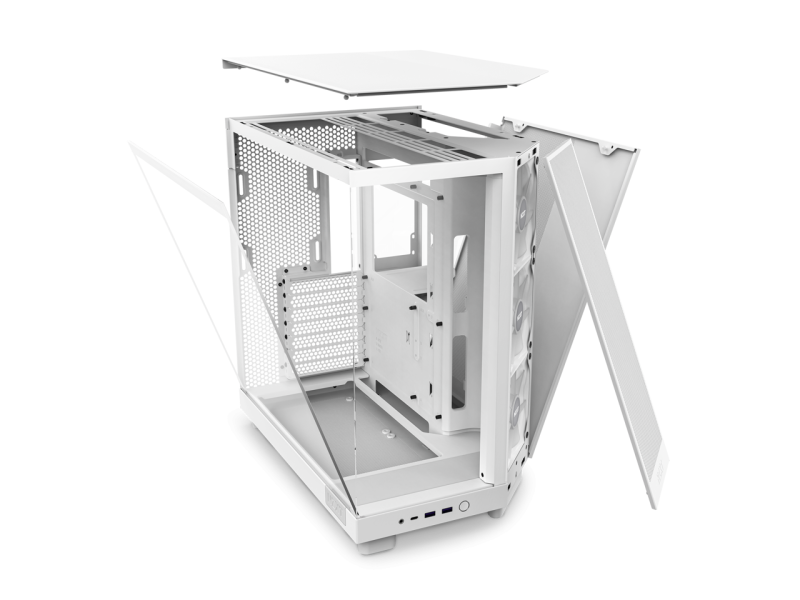 Кутия NZXT H6 Flow RGB Matte White - Middle Tower - Image 16