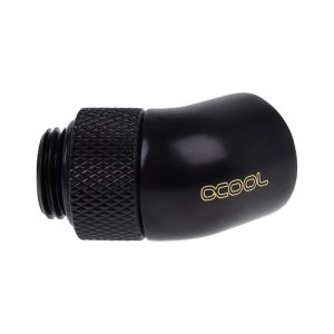 Ъглов адаптер Alphacool Eiszapfen, 45°, G1/4 външна към G1/4 вътрешна резба, Черен мат - Image 2