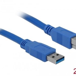 Кабел Delock USB-A - USB-B, 2m - Image 2