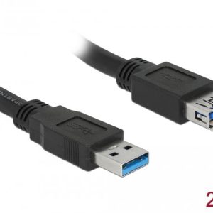 Delock Кабел удължителен екраниран USB 3.0 Type-A мъжко > USB 3.0 Type-A женско 2.0 m black - Image 2