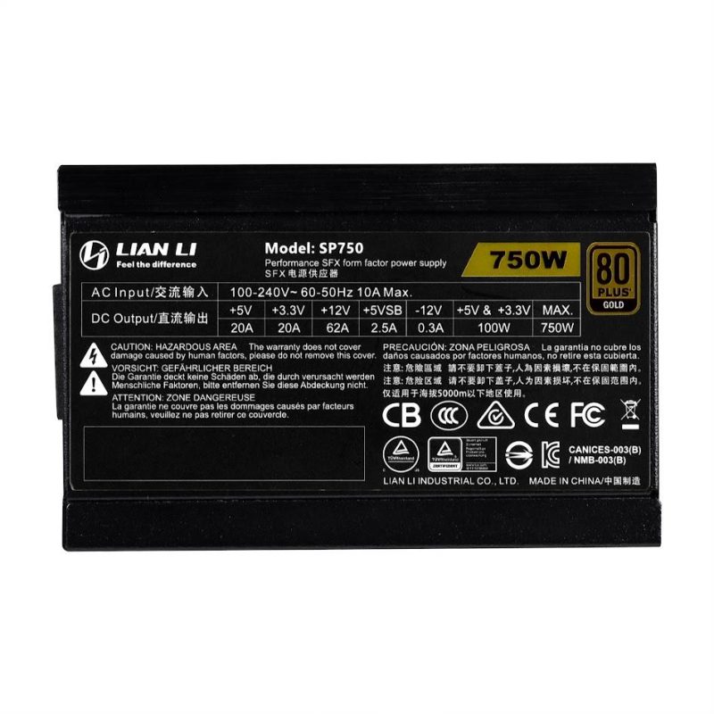 Захранващ блок Lian Li SP750 750W 80+ Gold SFX, Full Modular - Image 7