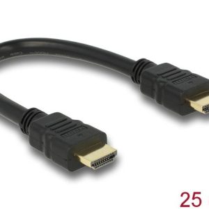 Кабел Delock High Speed, HDMI мъжко - HDMI A мъжко, 4K, 0.25 m, Ethernet - Image 2