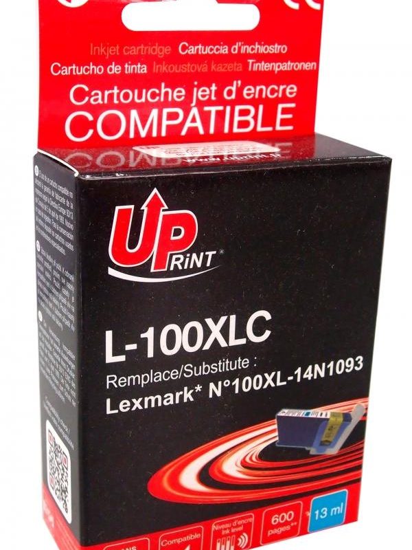 Мастилница UPRINT 14N1093, LEXMARK 100XL/Lex S305/S405/S505/S605/Pro705/Pro805, Cyan