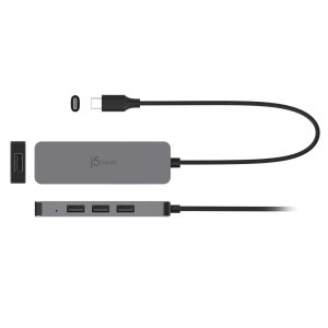 Поставка за лаптоп j5create JTS223, 4 портов USB-C хъб, Алуминиева - Image 4