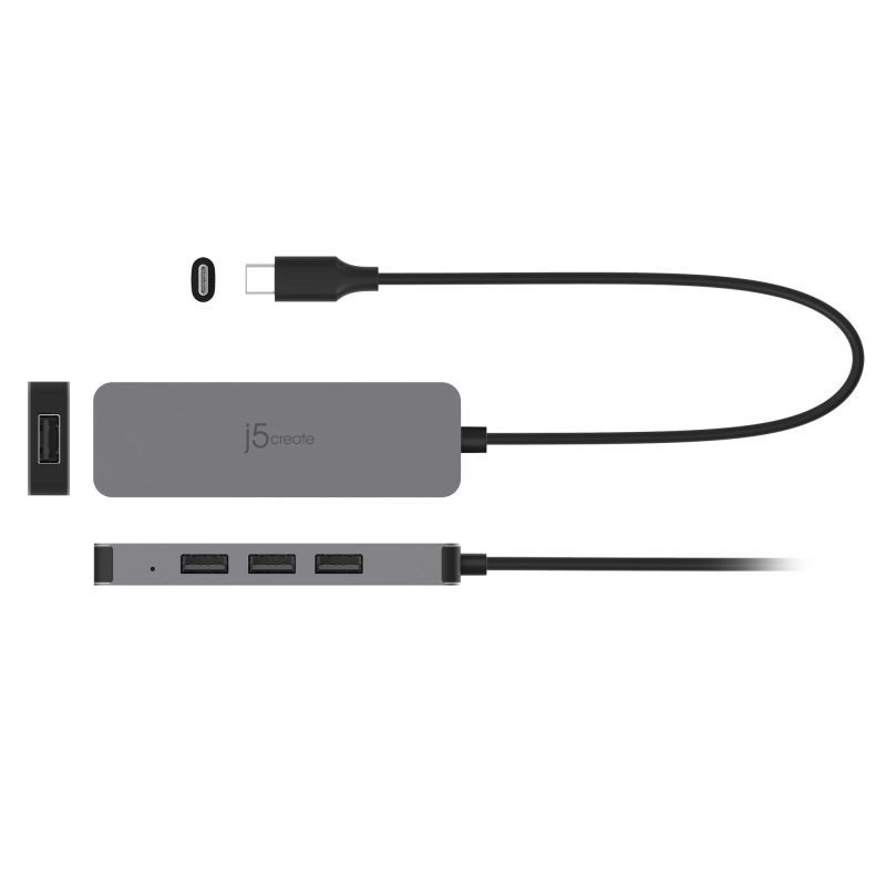 Поставка за лаптоп j5create JTS223, 4 портов USB-C хъб, Алуминиева - Image 4
