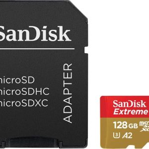 Карта памет SANDISK Extreme microSDXC, 128GB, За Dash Cameras и Drones, SD Adapter - Image 3
