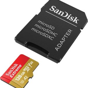 Карта памет SANDISK Extreme microSDXC, 128GB, За Dash Cameras и Drones, SD Adapter - Image 4