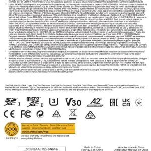 Карта памет SANDISK Extreme microSDXC, 128GB, За Dash Cameras и Drones, SD Adapter - Image 5