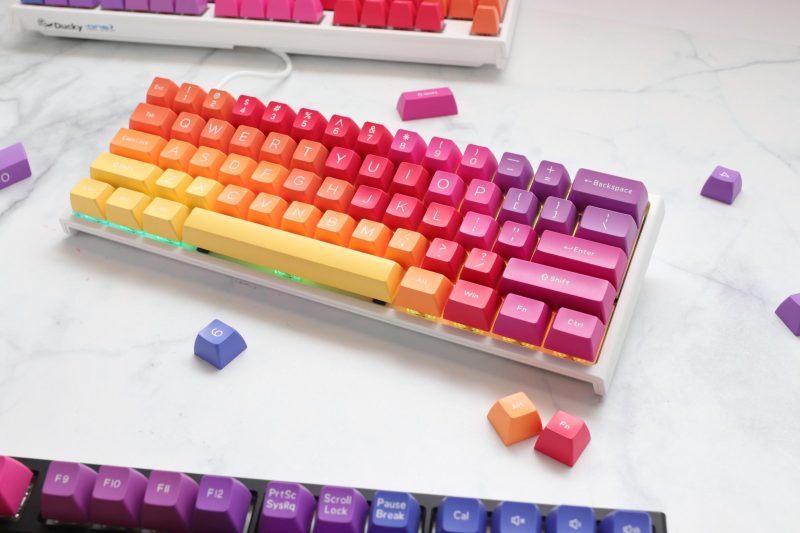Капачки за механична клавиатура Ducky Afterglow, 108-Keycap Set ABS, Double-Shot, US Layout - Image 13