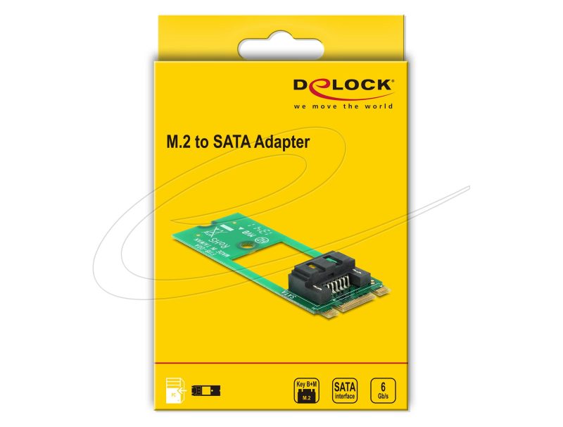 Адаптер Delock 62517, интерфейсен ключ M.2 2260 B+M към Sata 7 Pin - Image 5