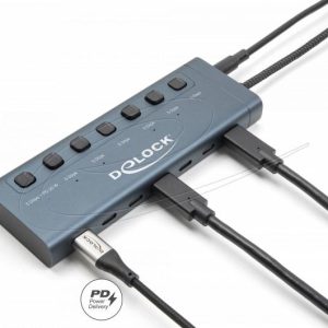 Delock USB Хъб, 7 x USB Type-C, 5 Gbps, 6 x Data USB-C, 1 x PD 20W - Image 4