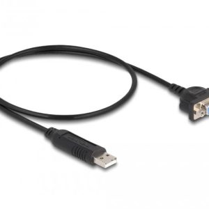Адаптер DeLock, USB 2.0 - RS-232 D-Sub 9 женско, 50 см