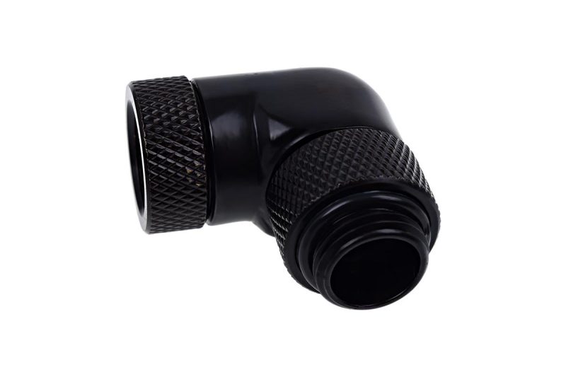 Ъглов адаптер Alphacool Eiszapfen, 90°, G1/4 външна към G1/4 вътрешна резба, Черен мат - Image 2