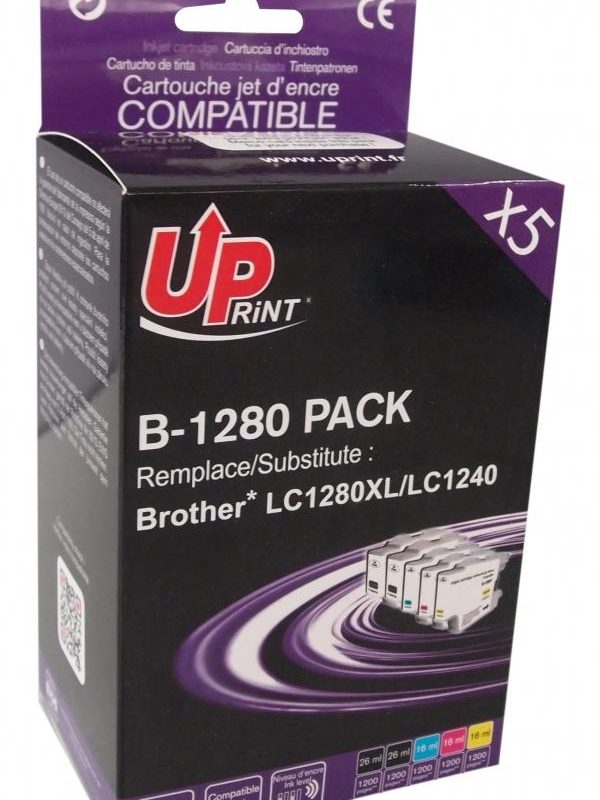 Мастилница UPRINT LC1280XL / LC1240, BROTHER, (BK+C+M+Y)