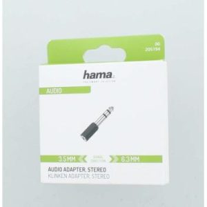 Преходник  HAMA, 3.5мм женски жак - 6.3мм мъжки жак - Image 2