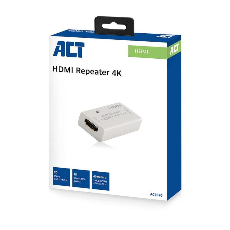 HDMI повторител ACT AC7820, Усилва HDMI сигнал до 40 м, Поддържа 4K - Image 5