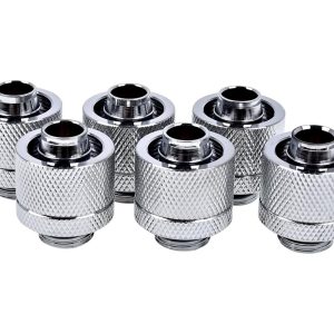 Фитинг Alphacool Eiszapfen, Удължител, 16/10mm, G1/4, Сребрист, 6 броя - Image 2