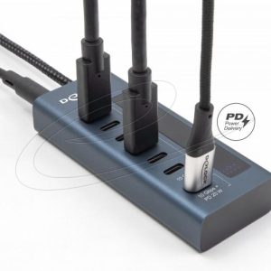 Delock USB Хъб, 7 порта, 10 Gbps, 6 x Data USB-C, 1 x PD 20W - Image 4