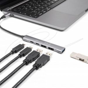 Delock Хъб USB-C, 4 порта, 1 x USB-A 10 Gbps, 2 x USB-A, 1 x USB-C, USB-C PD 95 W - Image 2