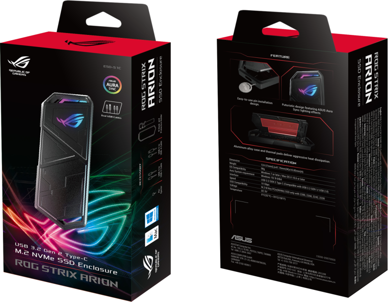 ASUS ROG STRIX ARION, чекмедже за SSD - Image 12