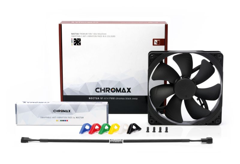 Вентилатор Noctua 140mm NF-A14 PWM Chromax.black.swap - Image 4