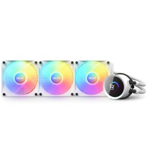 Охладител за процесор NZXT Kraken 360 RGB White, LCD Display - Image 3