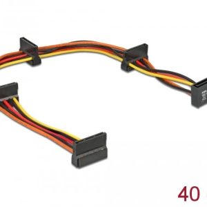 Кабел Delock Power SATA  > 4 x SATA 15 Pin, 40cm - Image 2