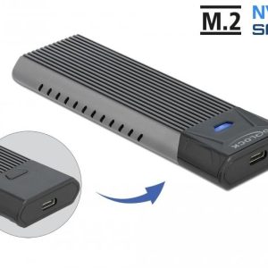 Външна стойка Delock, За M.2 NVMe PCIe или SATA SSD, USB-C 3.2 Gen 2, Инсталация без инструменти - Image 2