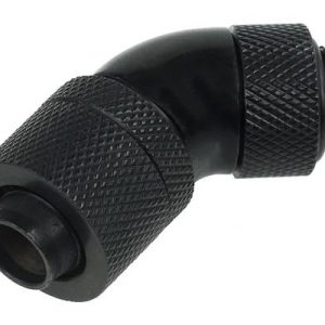 Компресионен фитинг Alphacool, 13/10 - G1/4, 45°, Въртящ се, Черен мат