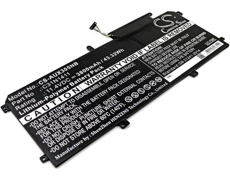 Батерия за лаптоп  C31N1411, Asus ZenBook UX305C, UX305CA, UX305F, UX305FA, 11.4V, 3800 mAh CAMERON SINO - Image 3