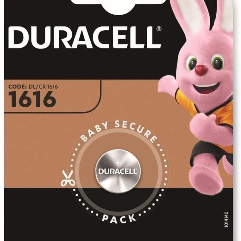 Бутонна литиева батерия DURACELL CR-1616, 3V