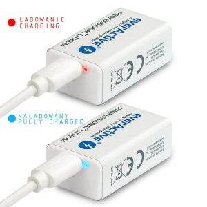 Акумулаторна Батерия R22 9V LiIon 500mAh/550 precharged +Usb-C  1бр. в опаковка EVERACTIVE - Image 3