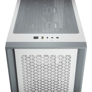 Кутия Corsair iCUE 4000X RGB Mid Tower, Tempered Glass, Бяла - Image 7